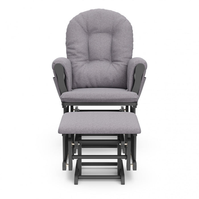 Storkcraft Hoop Glider and Ottoman - Gray/Gray Swirl