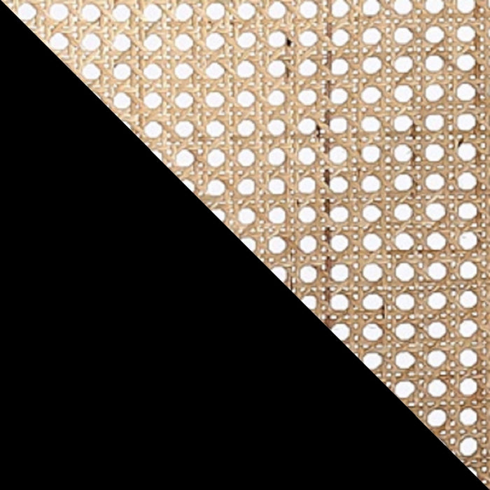 Versailles Industry Chic Cane Back Wood Counter Stool in Black and Natural - Set of 3