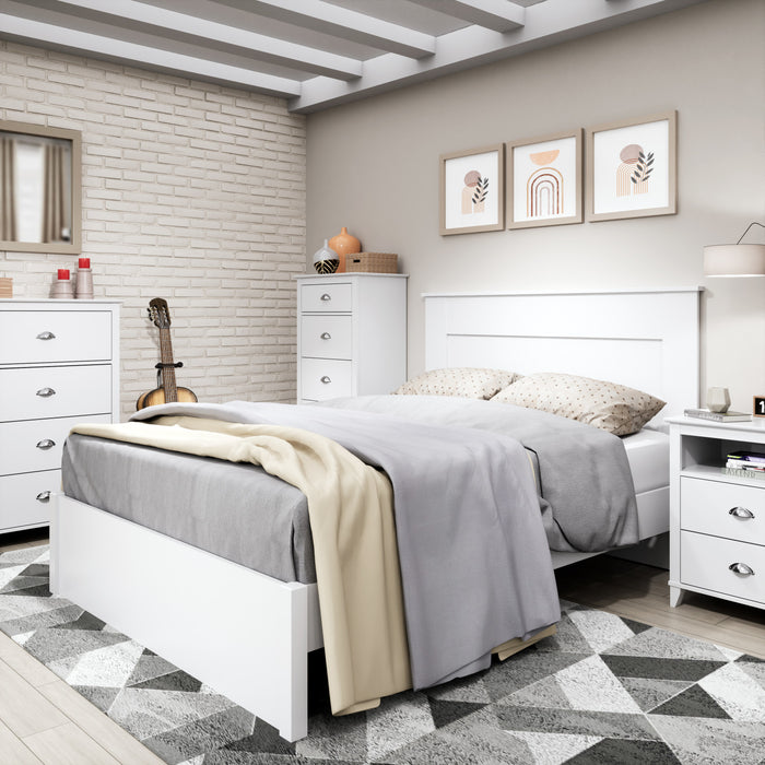 Yaletown 2-Drawer Tall Nightstand - White