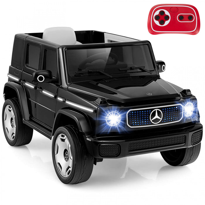 Costway Licensed Mercedes-benz Eqg Kids Ride On Car With Remote Control Detachable Battery Black