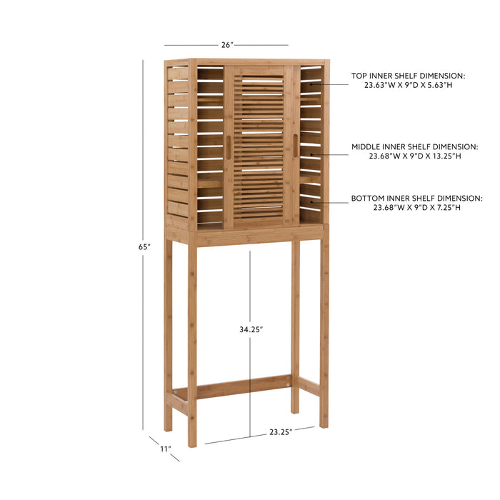 Bracken Bamboo Space-Saver Accent Cabinet - Natural