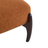 Coco Modern Boucle Lounge Chair with Solid Wood Frame, Orange | Coco Fauteuil de Salon Moderne en Bouclette avec Cadre en Bois Massif, Orange