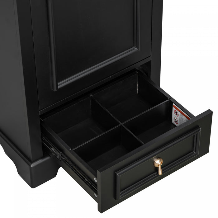 Harper 20 Inch Compact Modern Bathroom Vanity with Ceramic Sink, Black