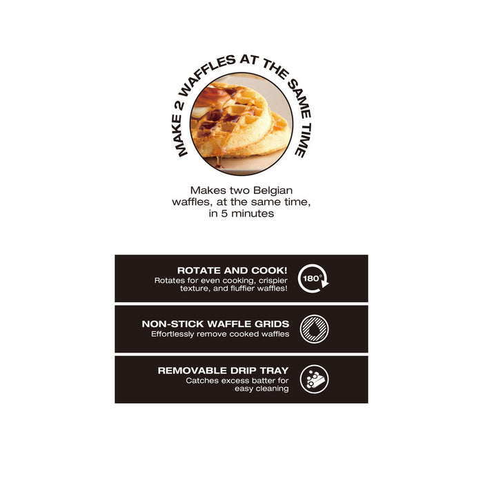Salton Rotating Double Belgian Waffle Maker