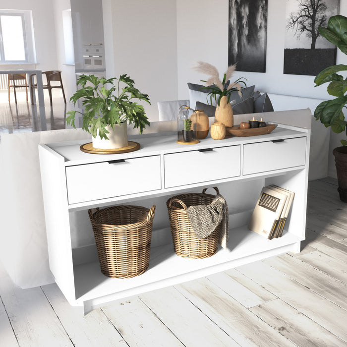 Prepac Simply Modern Buffet Console with 3 Drawers - Black