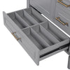 Emerson 30 Inch Bathroom Vanity with Ceramic Sink and Three Drawers, Grey | Emerson Meuble de salle de bain 30 pouces avec vasque en ceramique et trois tiroirs, Gris