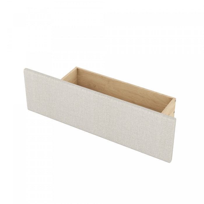 Sophie Linen-look Fabric Upholstered Platform Bed With Trundle And Storage Drawers, Queen Size, Beige