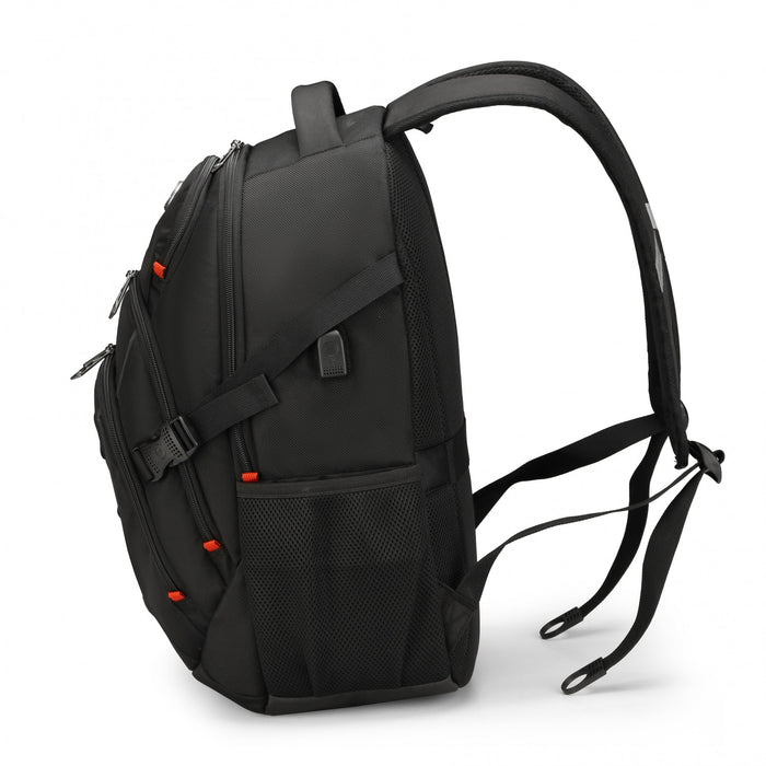 Swissdigital Meilen School Backpack – 17\" Laptop Bag, USB Charging, SDD Finder, RFID Protection, Add-A-Bag System, Travel-Ready