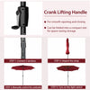 Costway 10 FT 112 LED Solar-Lighted Patio Table Market Umbrella Crank Tilt Outdoor Wine