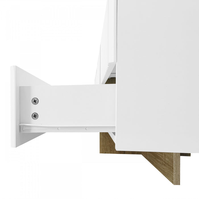 Emily 74.7\" Large Storage TV Cabinet with Doors and Drawers,Gold Tv Stand