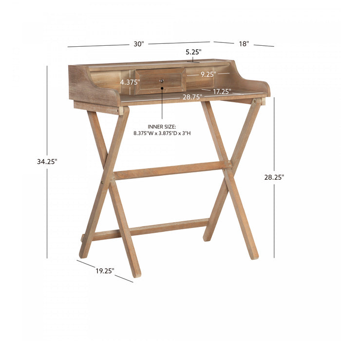 Coy Folding Desk - Grey