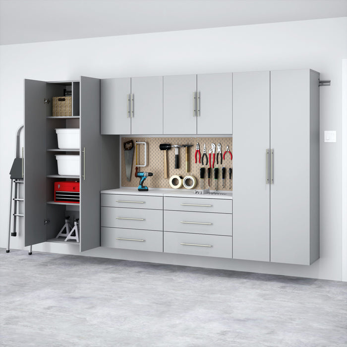 Hangups 120-inch 6-piece Garage Storage Cabinet Set I - Light Gray