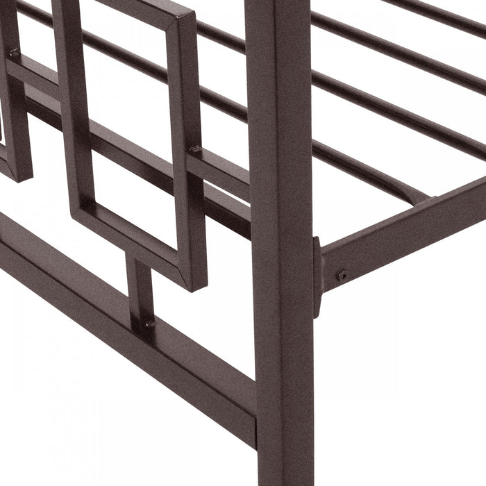 Henry Metal Bed Frame With Vintage Headboard,king Size,copper King Bed