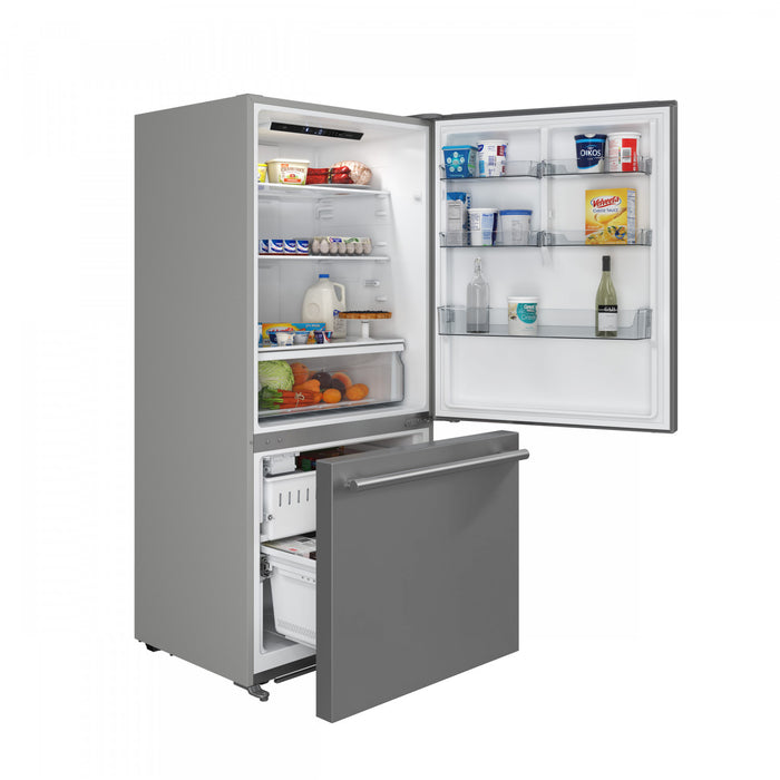 Forno Milano Espresso 31 Inch Bottom Freezer, Stainless Steel, 17.2 cu.ft. - FFFFD1785-31S