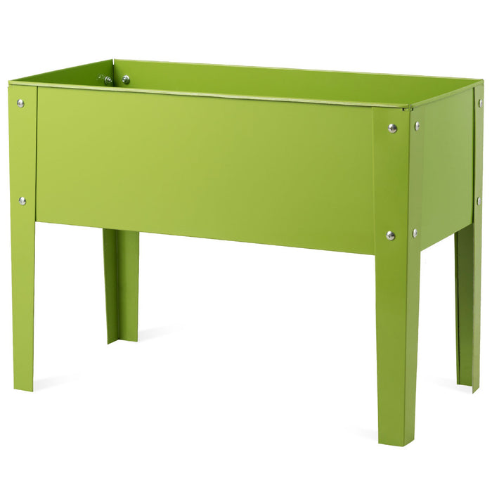 Costway 24\" X11\" Outdoor Elevated Garden Plant Stand Raised Tall Flower Bed Box