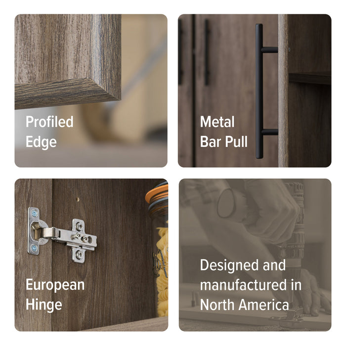 Elite 54\" Wall Cabinet - Drifted Grey