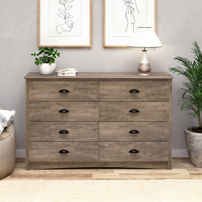 Salt Spring 8-Drawer Dresser - Drifted Grey