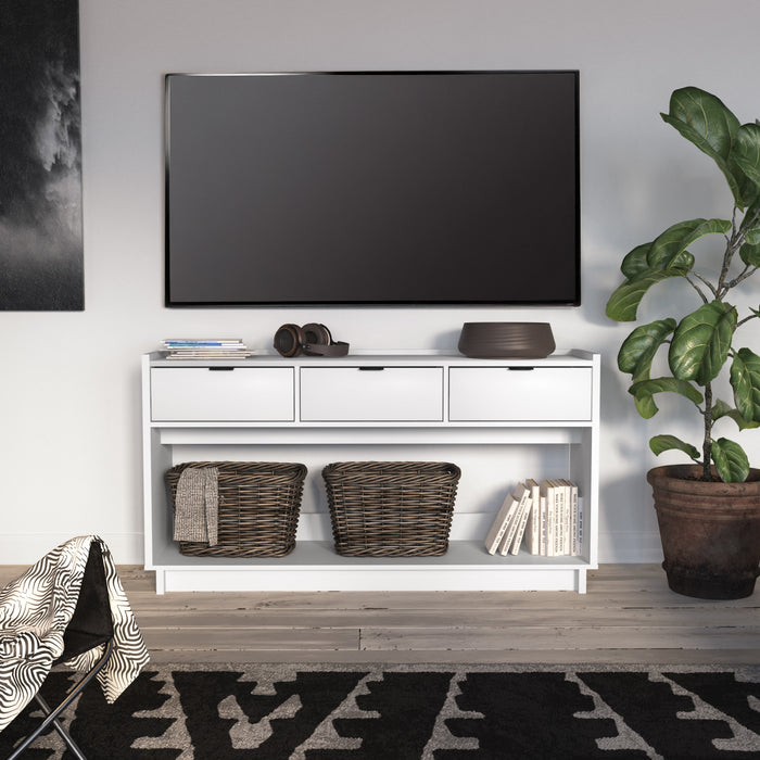 Prepac Simply Modern Buffet Console with 3 Drawers - Black