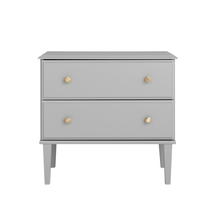 Prepac Lux 2-Drawer Nightstand - Grey