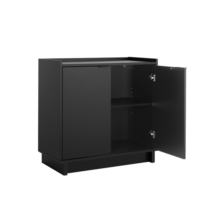 Prepac Simply Modern 2-Door Console Buffet - Black
