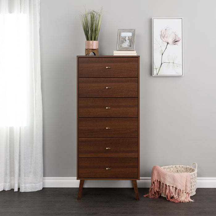 Milo Tall 6-Drawer Chest - Cherry