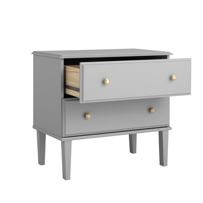Prepac Lux 2-Drawer Nightstand - Grey