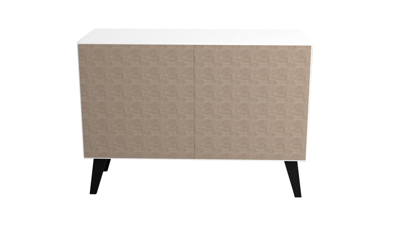 Manhattan Comfort Mid-Century Modern Amsterdam 3-Shelf Accent Cabinet - White