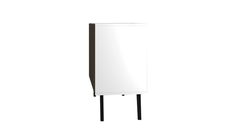 Manhattan Comfort Mid-Century Modern Amsterdam 3-Shelf Accent Cabinet - White