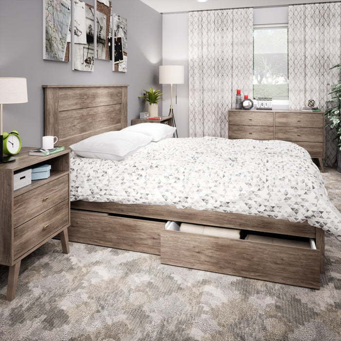 Milo 2-Drawer Tall Nightstand - Drifted Grey