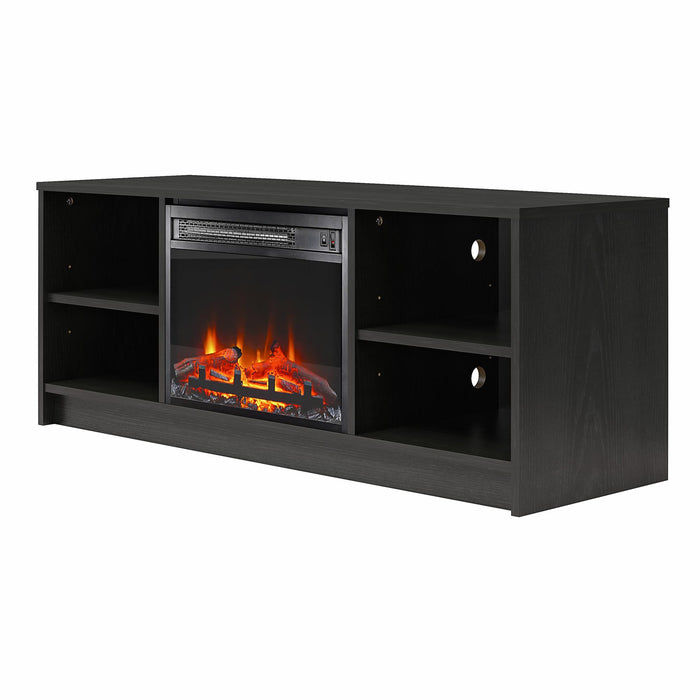 Ameriwood Home Mainstays Electric Fireplace TV Stand for TVs up to 55\" - Black Oak