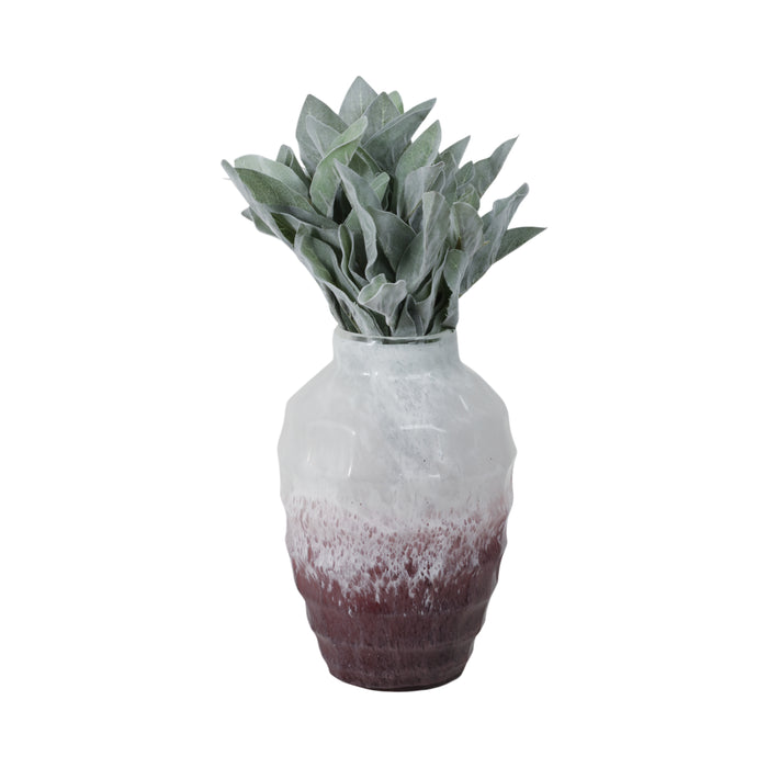 Glass 12\" Two-Tone Vase - Blush