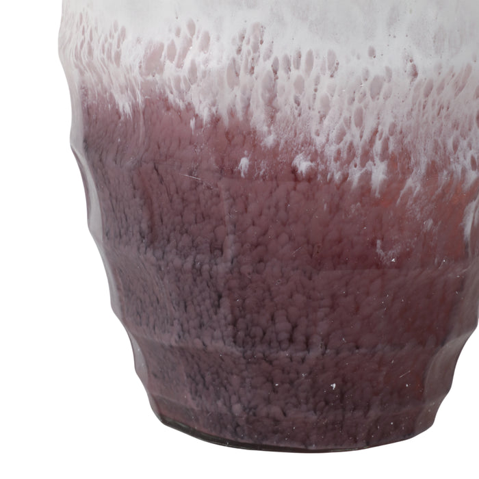 Glass 12\" Two-Tone Vase - Blush