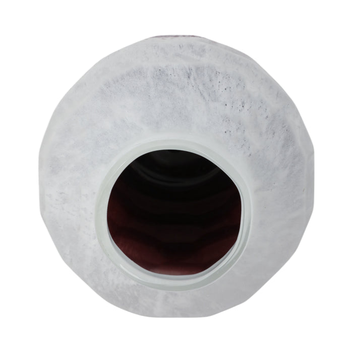 Glass 12\" Two-Tone Vase - Blush