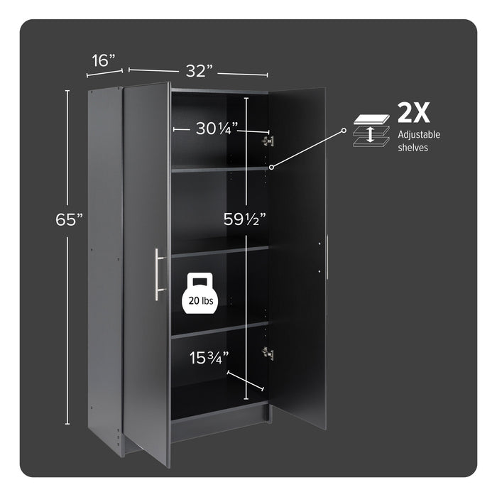 Elite 32\" Wardrobe Cabinet - Black