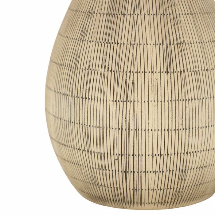 Ceramic 13\" Sorori Vase - Beige