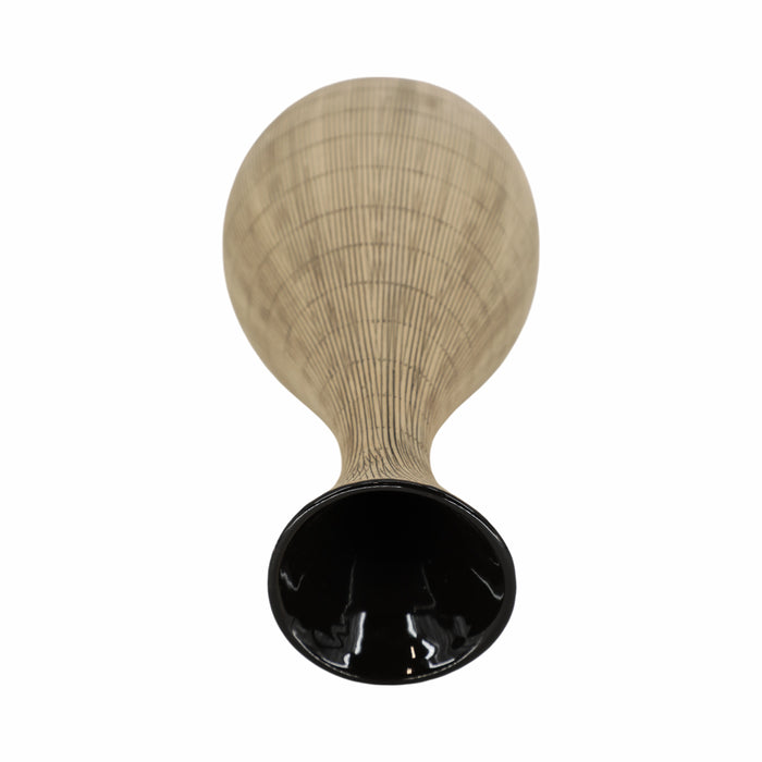 Ceramic 13\" Sorori Vase - Beige