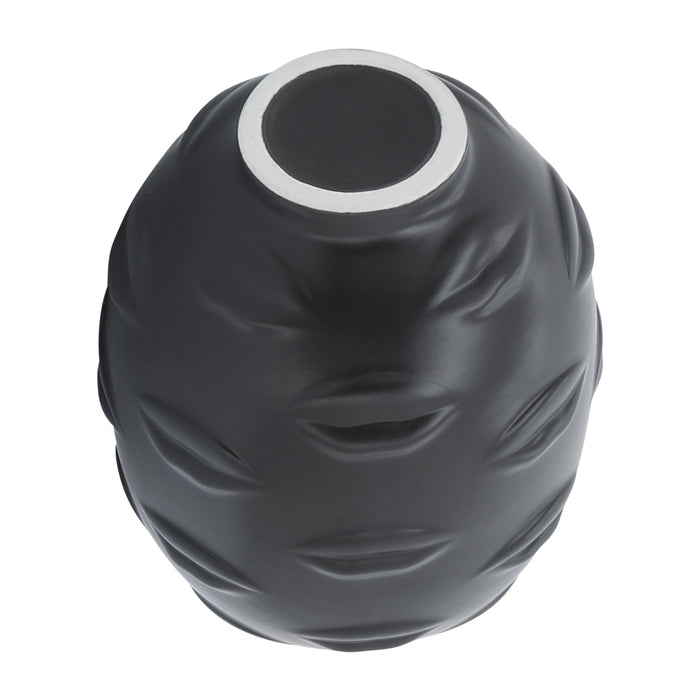 Ceramic 10\" Lips Vase - Black