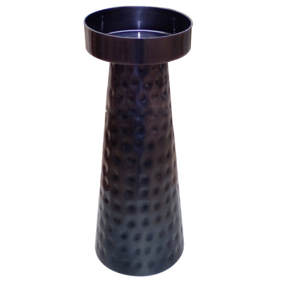Metal 10" Candle Holder - Blue|Bougeoir de 10 po en métal - bleu