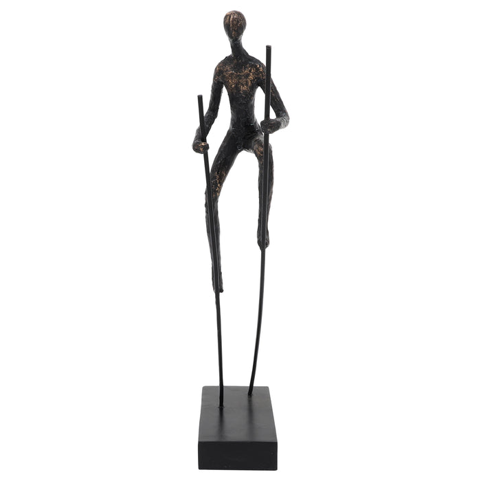 Resin 15\" Man on Stilts - Bronze