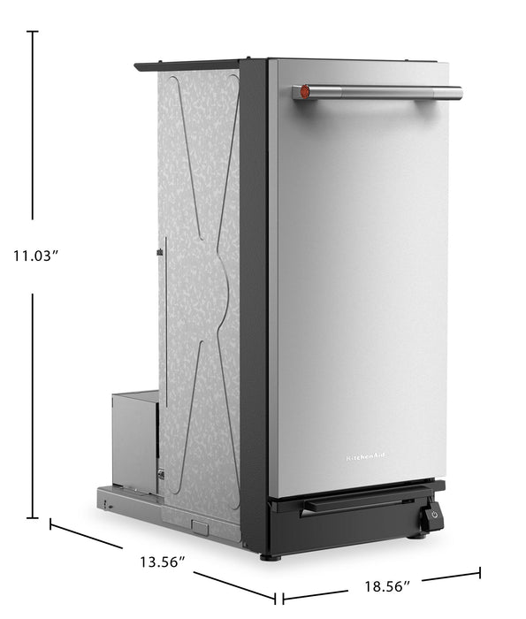 KitchenAid 15” Built-In Trash Compactor with Built-In Odour Management – Stainless Steel - KTTP515TSS