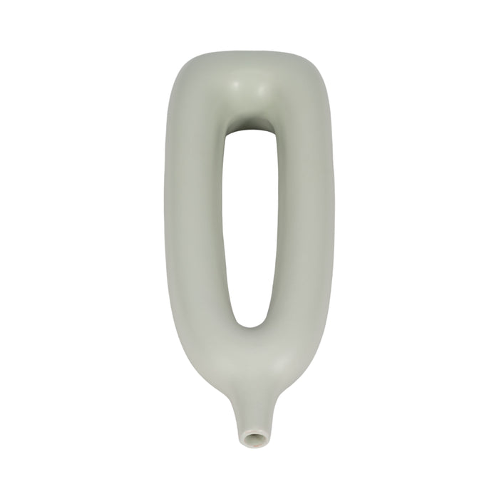 Ceramic 14\" Open Cut-Out Vase - Sage Green