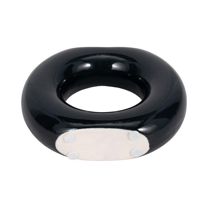 Ceramic 5\" Donut Vase - Navy