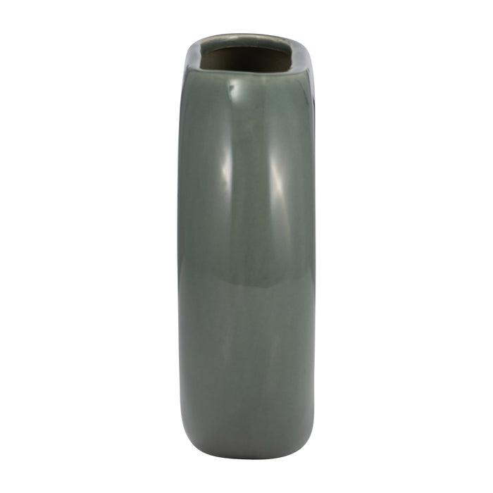 Ceramic 5\" Donut Vase - Dark Sage
