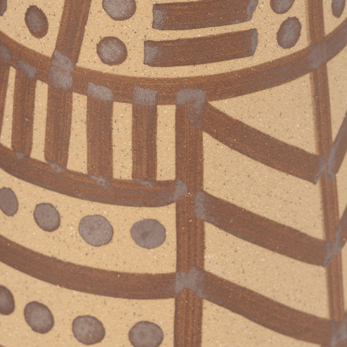 Ceramic 8\" Eclectic Vase - Irish Cream