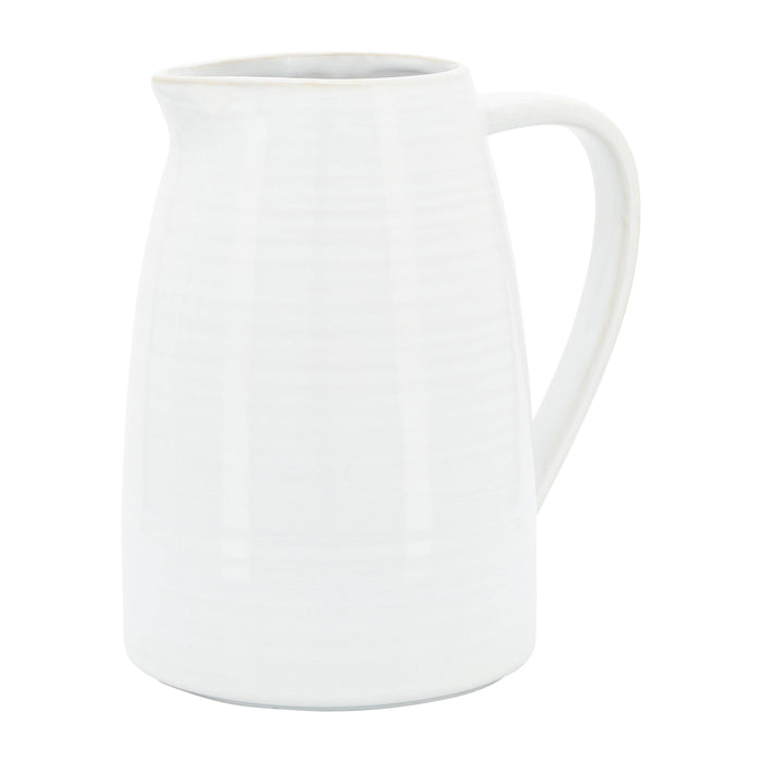 Ceramic 8\" Pitcher - White