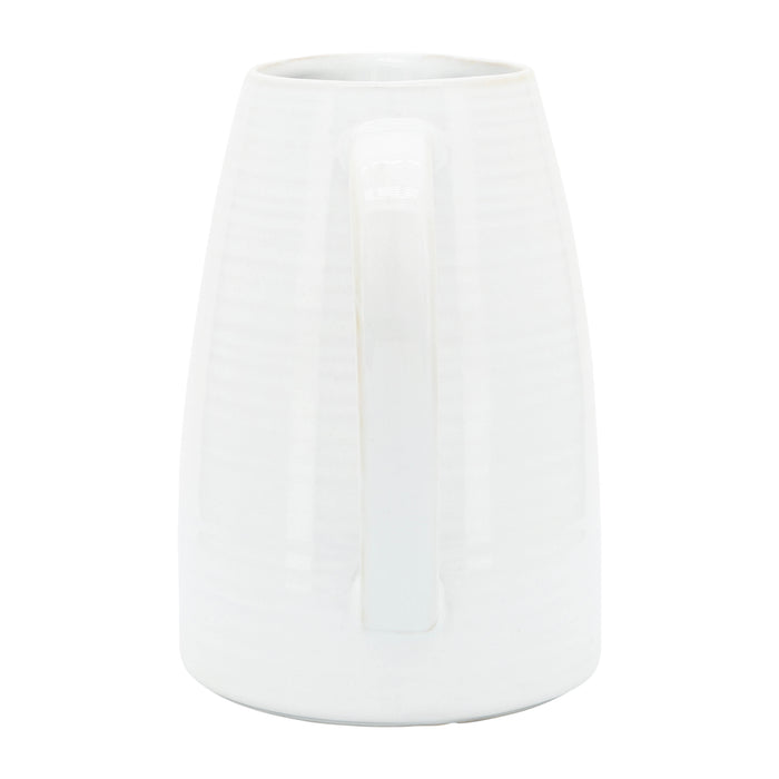 Ceramic 8\" Pitcher - White