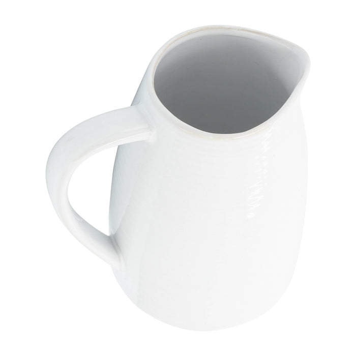 Ceramic 8\" Pitcher - White