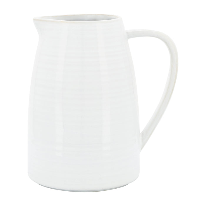 Ceramic 8\" Pitcher - White