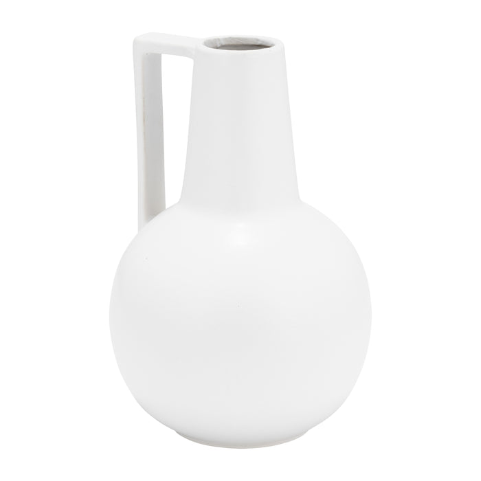 Ceramic 9\" Vase - White