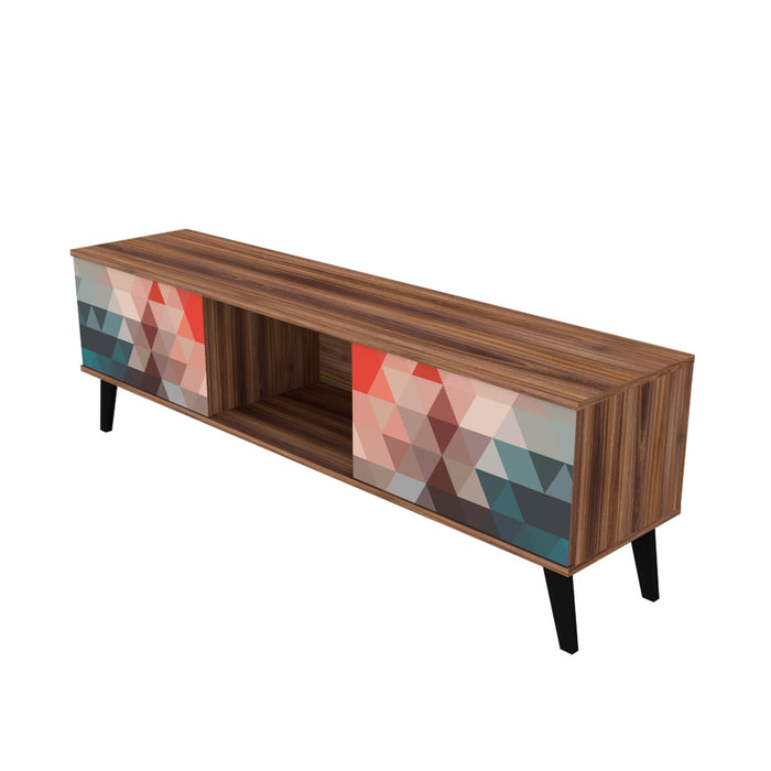 Manhattan Comfort Doyers 62.20\" Mid-Century Modern TV Stand - Multi-Colour